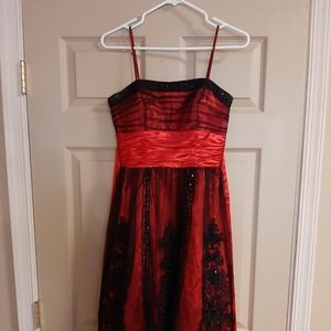 Gorgeous red and black formal dress